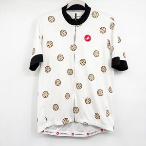 Castelli Unisex Cookie Print Full Zip Performance Biking Cycling Jersey Size XXL